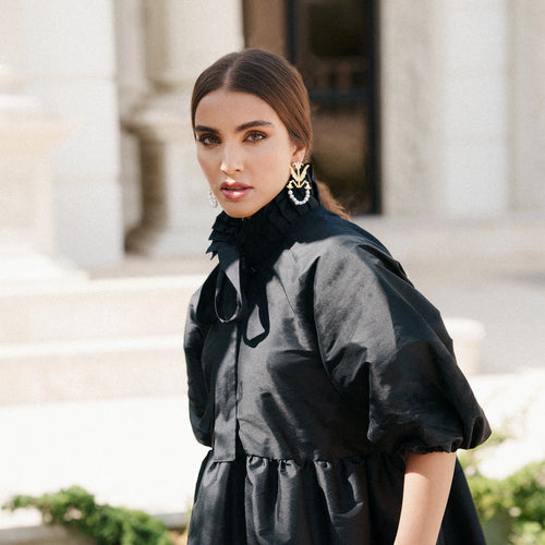 Puffy Black Dress