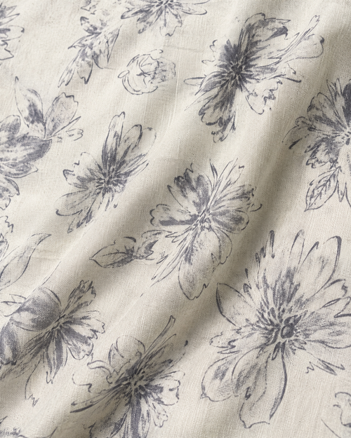 Botanical Printed Linen Abaya