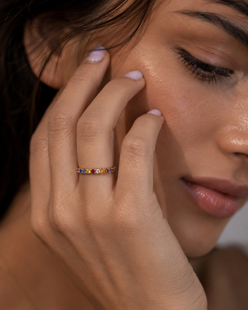Rainbow Eternity Ring