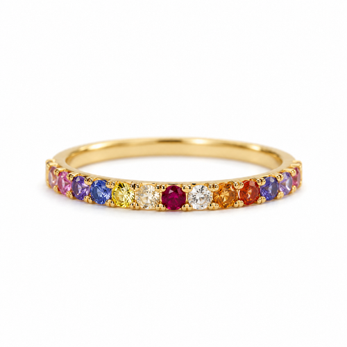 Rainbow Eternity Ring