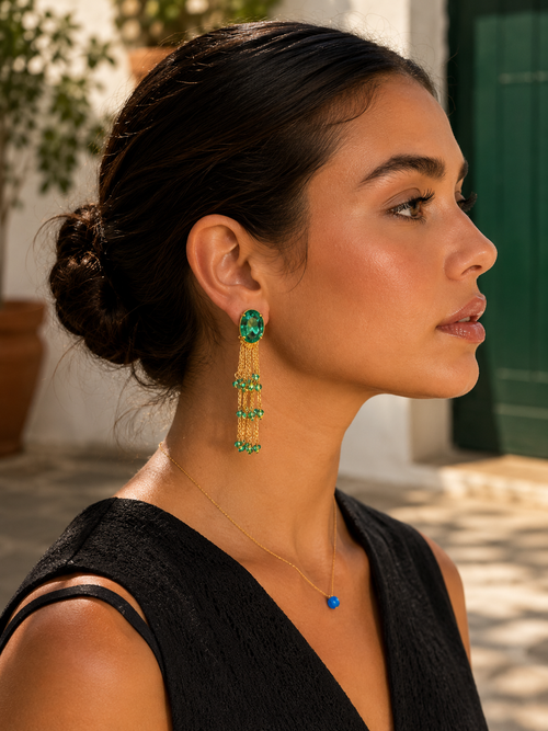 Turquoise Cascade Earrings