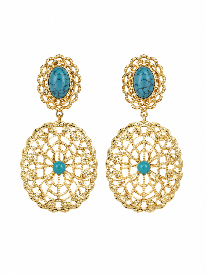 Firouzeh Filigree Earrings