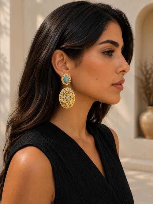 Firouzeh Filigree Earrings