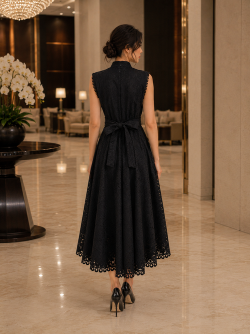 Black lace dress