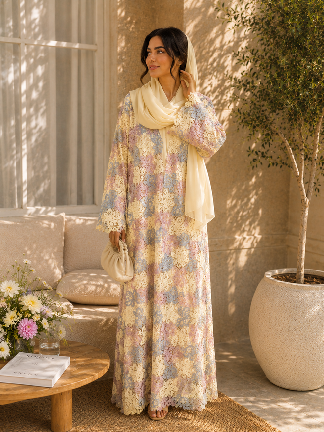 Pastel Whisper Abaya