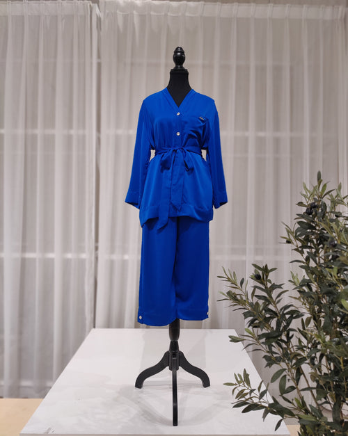 Crystal Button Pajama Set