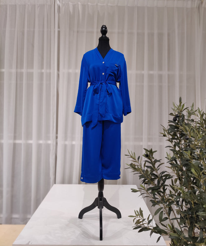 Crystal Button Pajama Set