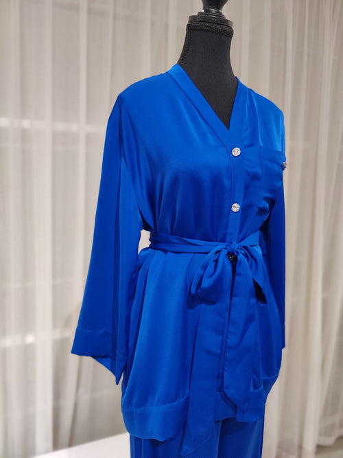 Crystal Button Pajama Set