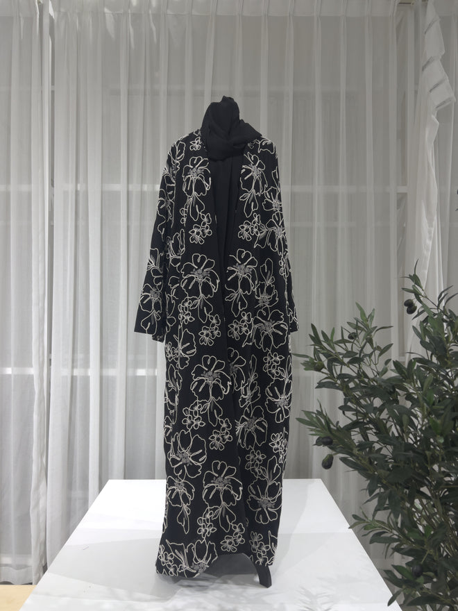 Night Flowers Abaya