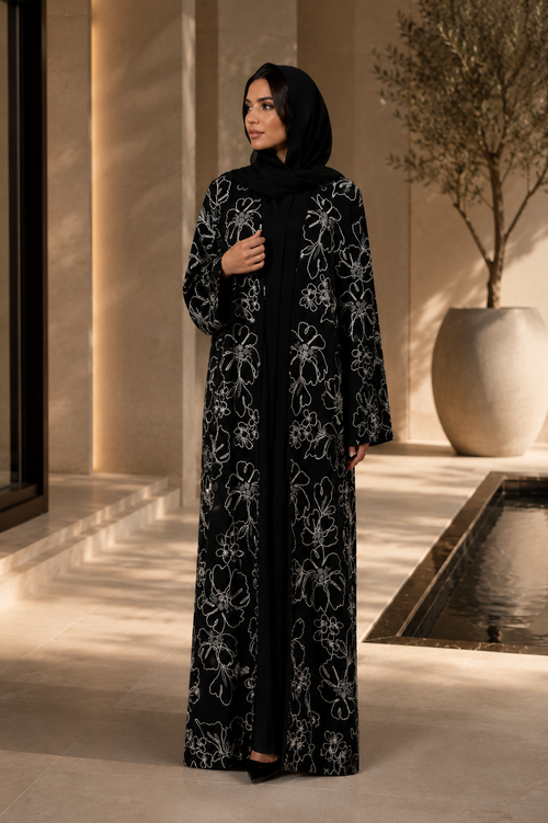 Night Flowers Abaya