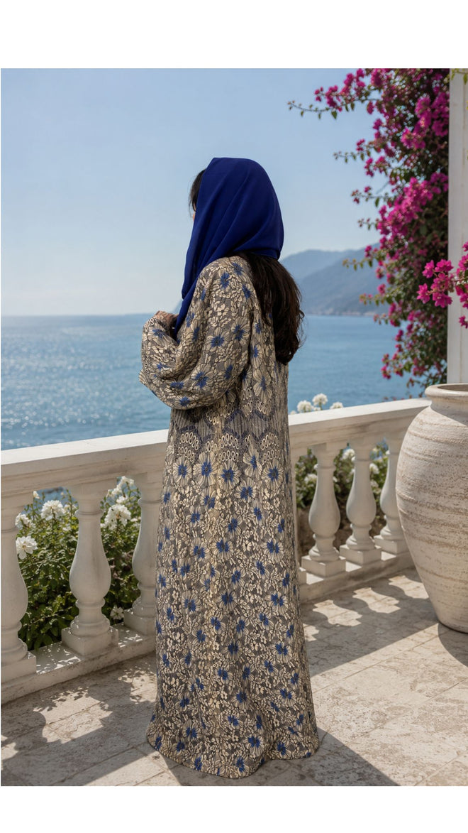 Azure Veil Abaya
