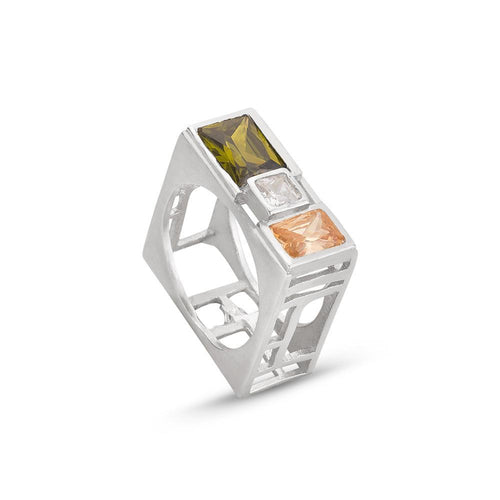 Square Crystal Ring