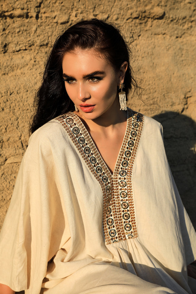 Aftab BARG Exclusive Linen Kaftan
